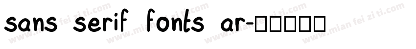 sans serif fonts ar字体转换